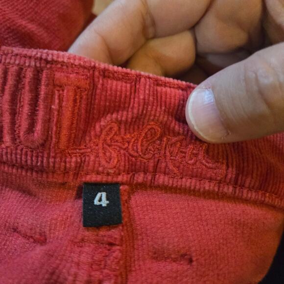 Kut From The Kloth Farrah Baby Bootcut Red Corduroy Pants Women’s Size 4 - Picture 4 of 8
